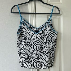 Satin Topshop Animal Print Camisole